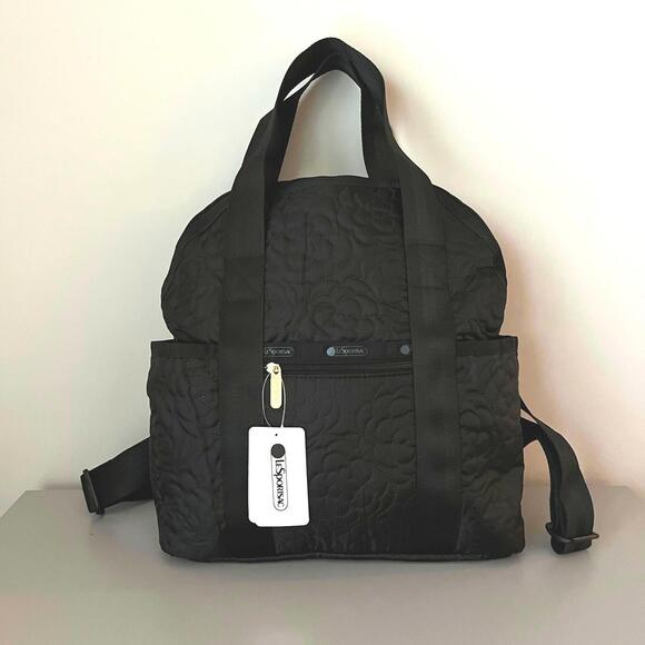 LeSportsac Handbags - Lesportsac Black Embroidery Double Trouble Backpack NWT